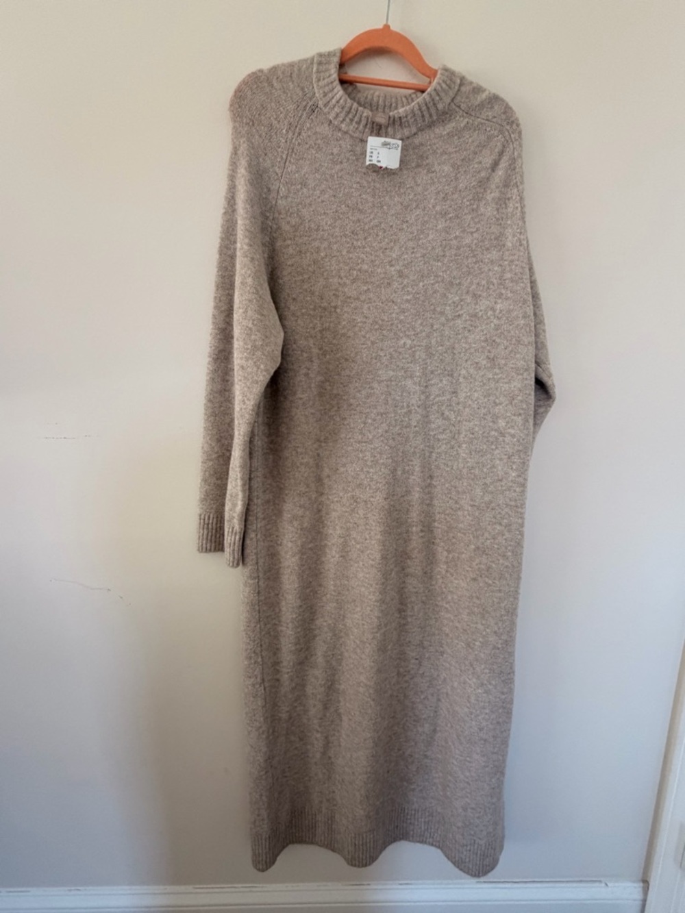 H&M Beige Knit Maxi Sweater Dress